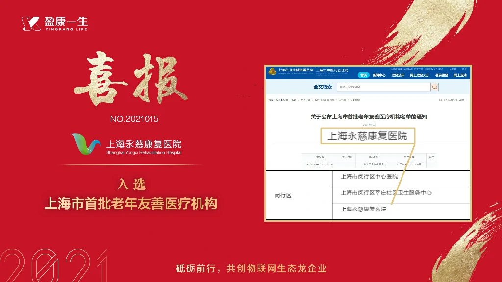 上海市首批老年友善医疗机构